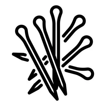 Stack of toothpick icon, outline style イラスト素材