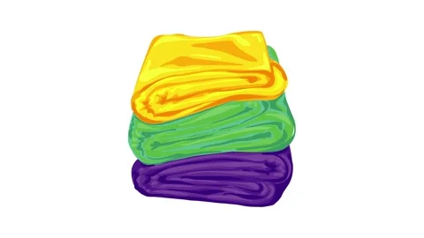 Stack of towel icon animation Stock Footage 152554790