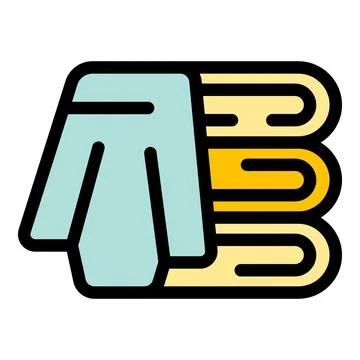Stack towel icon vector flat 스톡 일러스트