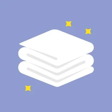 Stack of towels, cleaning and laundry service related flat icon set イラスト素材