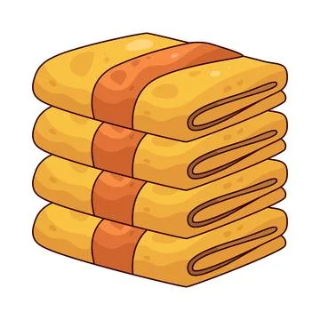 Stack of Towels illustration イラスト素材