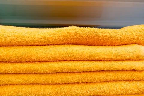 Stack of towels Foto stock