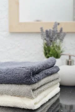 Stack of towels Stock Photos