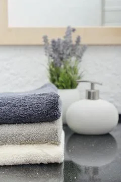 Stack of towels Stock Photos