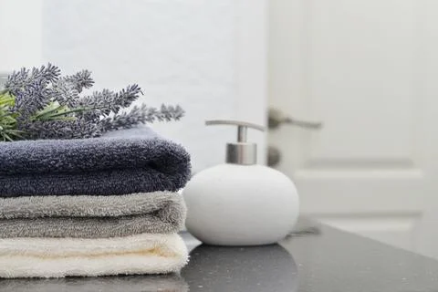 Stack of towels Stock Photos
