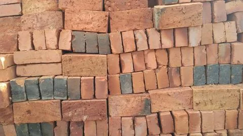 Stack of Traditional Clay Bricks 写真素材