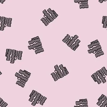 Stack treasure golden line seamless pattern 스톡 일러스트