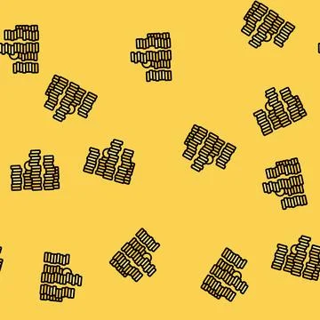 Stack treasure golden vector seamless pattern Stock Illustration