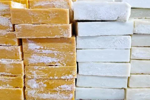 Stack of Turkish soap for sale Stock Photos