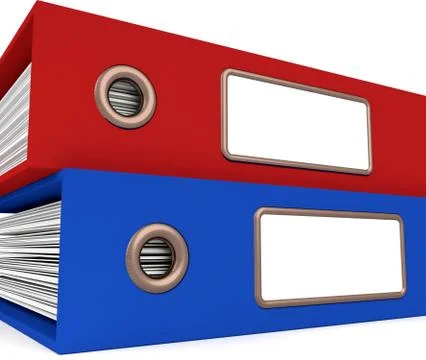 Stack of two files for getting organized Stock Illustration