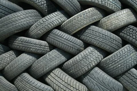 Stack of tyres Stock Photos