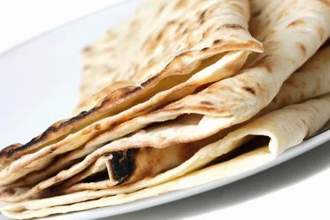 A stack of unleavened bread 스톡 사진
