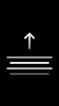 Stack Upload Icon Animation on Black Background. Upload Progress, Preloader.. Stock Illustration