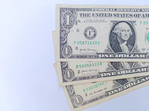 Stack of US 1 dollar bills. One dollar. US banknotes. Business concept. Stock Photos