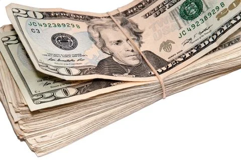Stack of usa currency Stock Photos