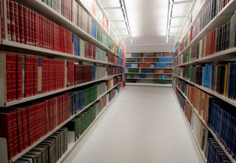 Stack of various information Books for study on a University library books... Stock Photos