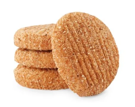 Stack of vegan cutlets with breadcrumbs isolated on white 스톡 사진