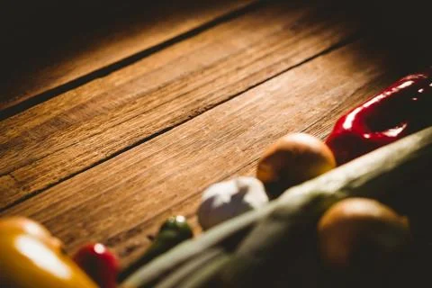 Stack vegetables on table Stockfoto's