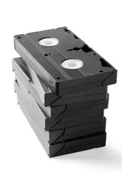 Stack of vhs cassetes Stock Photos