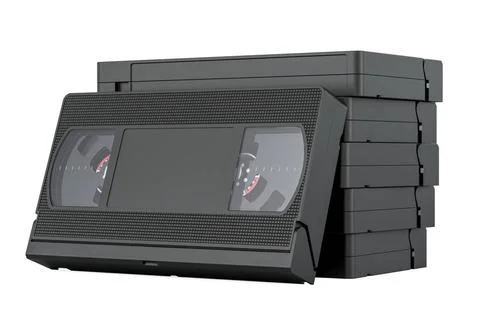 Stack of VHS videotapes, 3D rendering Stack of VHS videotapes, 3D renderin... Stock Photos