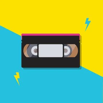 Stack of video cassette tapes イラスト素材