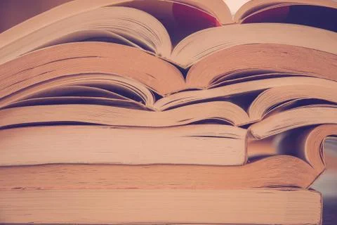 Stack of vintage books Stock Photos