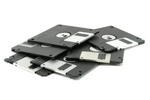 Stack of vintage floppy drives 写真素材