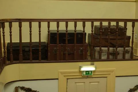 Stack of vintage luggage Stock Photos
