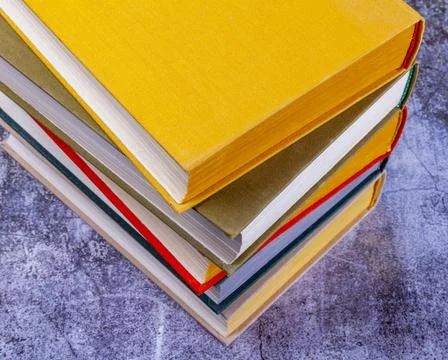 Stack of vintage paper books Stock Photos