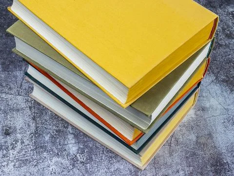 Stack of vintage paper books Stock Photos