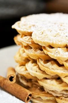 Stack of waffles Foto stock