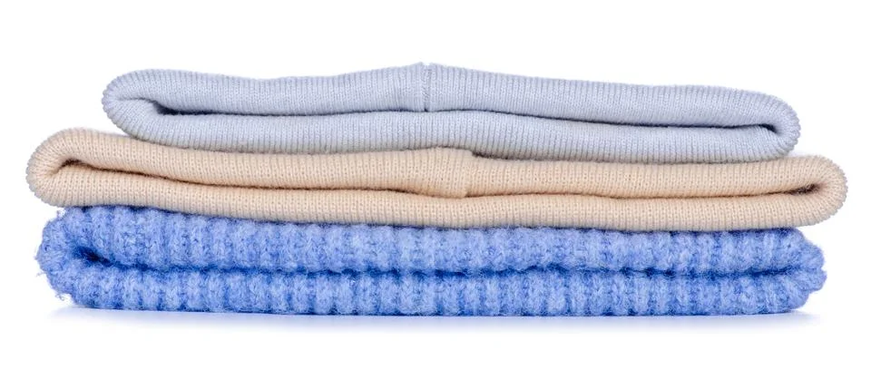 Stack of warm hats Stock Photos