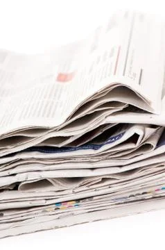 Stack of wastepaper of newspapers Foto stock