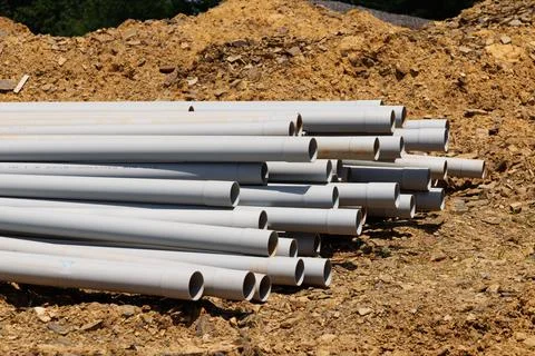 Stack of water pipes Stock Photos