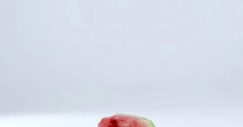 Stack of watermelon slices Stock Footage 78670946