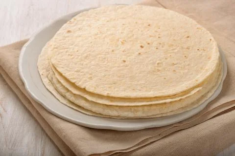 Stack of  wheat flat bread Stock Photos