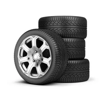 Stack of wheels Stock Illustration