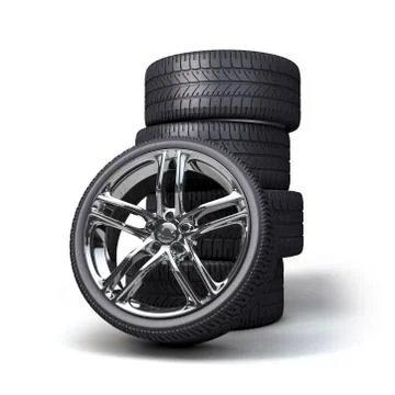 Stack of wheels Stock-Fotos