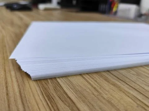 Stack of white A4 printer paper Stock Photos