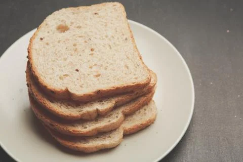 Stack of white bread Stock Photos