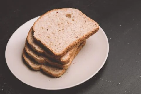 Stack of white bread Stock Photos