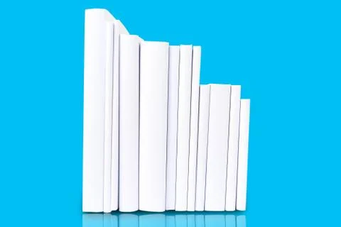 Stack of white cover book Stock Photos