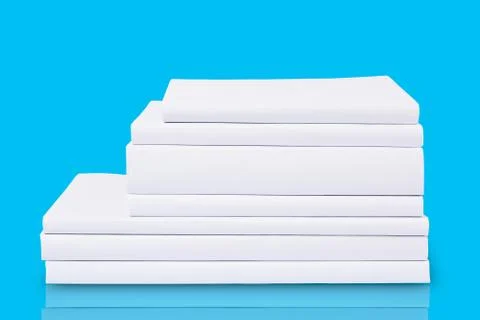 Stack of white cover book Stock Photos