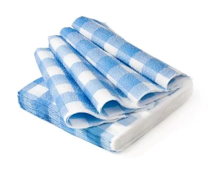 Stack of white napkin Stock Photos