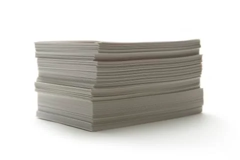 Stack of white paper cards Stock Photos