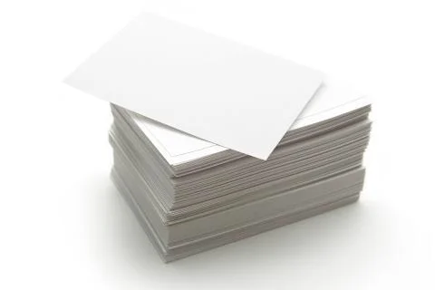 Stack of white paper cards 스톡 사진