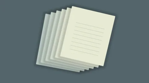 A stack of white paper sheets arranged in a perspective view isolated on a .. Stock Footage 347244034