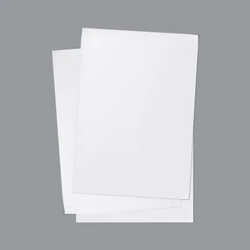 Stack Of White Paper Sheets With Shadows Stock Illustration
