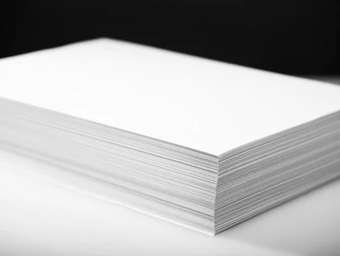 Stack of white printer and copier paper Stock Illustration