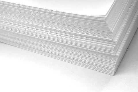 Stack of white sheets of paper close-up 스톡 사진